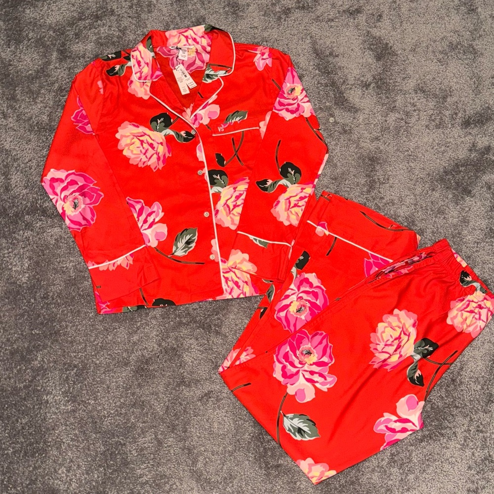 Floral Red womens Pajamas
